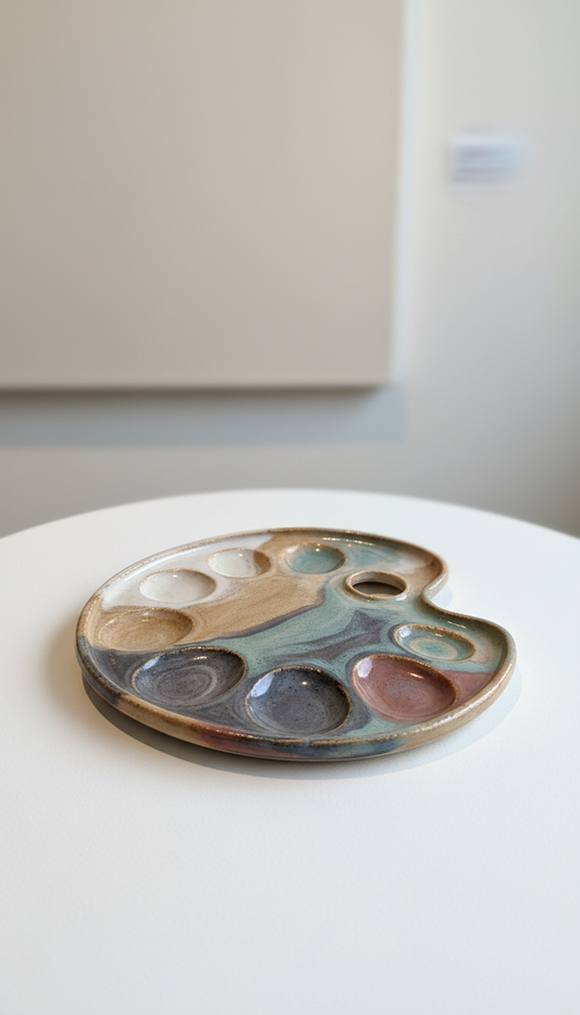 Hand-Thrown Ceramic Mixing Palette
